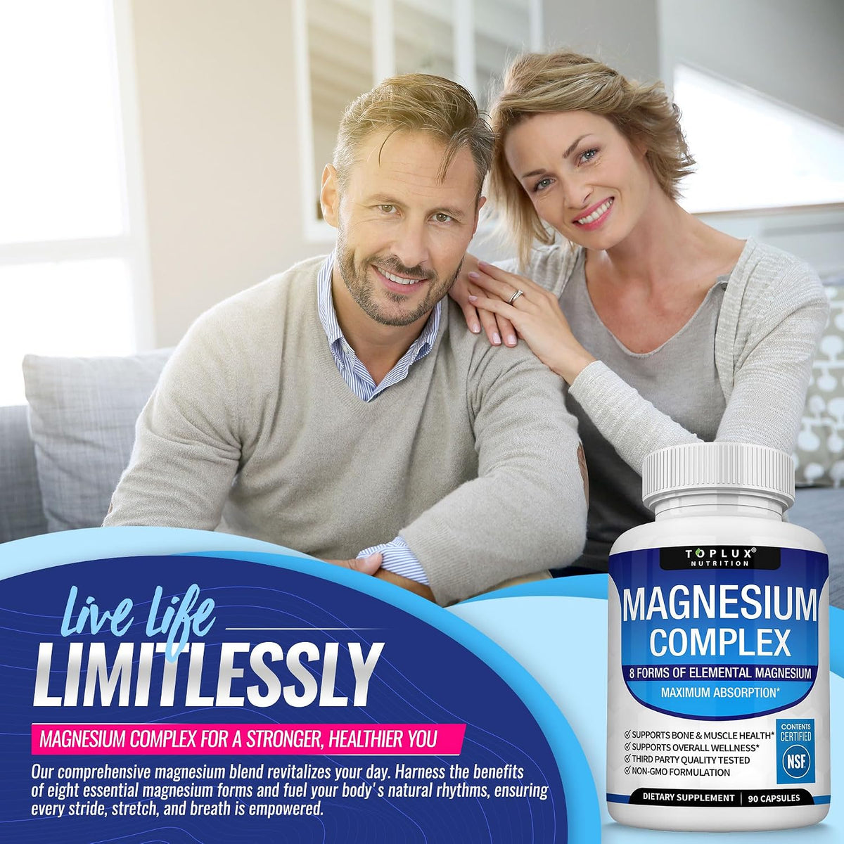 Toplux Magnesium Complex Supplement 8 Elemental