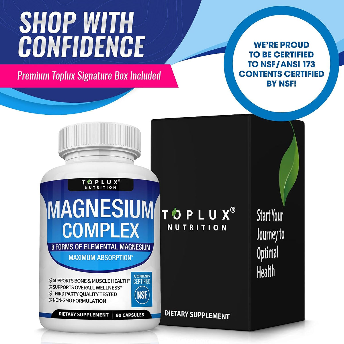 Toplux Magnesium Complex Supplement 8 Elemental